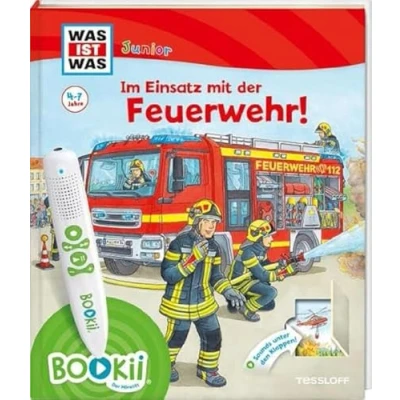 Abbildung von BOOKii® WAS IST Junior Im Einsatz mit der Feuerwehr!: Sounds unter den Klappen! (BOOKii / Antippen, Spielen, Lernen)