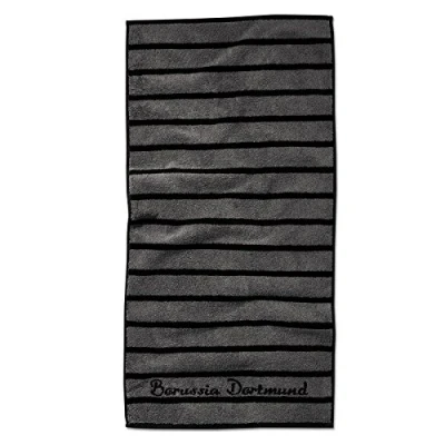 Abbildung von Borussia Dortmund Unisex Bvb duschtuch Schwarzgrau Duschtuch, Grau Schwarz, 140 x 70 1 cm EU