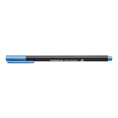 Abbildung von STAEDTLER 334 32 Fineliner triplus (ergonomische Dreikantform, hohe Qualität, superfeine Spitze, Linienbreite 0,3 mm, Set mit 10 Stück) himmelblau