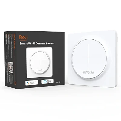 Abbildung von Tenda SS9 Smart Dimmer Lichtschalter Intelligenter WLAN mit Touch Panel and Timer, APP/Voice Control, kompatible Alexa Google, Wandschalter, einpolig, benötigt Neutralleiter