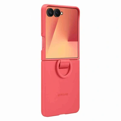 Abbildung von Samsung Galaxy Z Flip 7 Hülle Silikon Original Backcover/Soft Case Handyhülle Rot