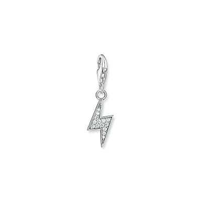 Abbildung von Thomas Sabo Damen Charm Anhänger Blitz weiße Steine Club 925 Sterlingsilber 1881 051 14