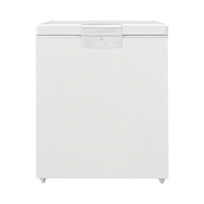 Abbildung von Beko HSM14550 Gefriertruhe, Kühltruhe, 148 l Nutzvolumen, 1 Gefriergutkorb, Temperaturalarm, abschließbar, LED Anzeigesystem, Innenbeleuchtung, 39 db(A), in unbeheizten Räumen nutzbar, Weiß