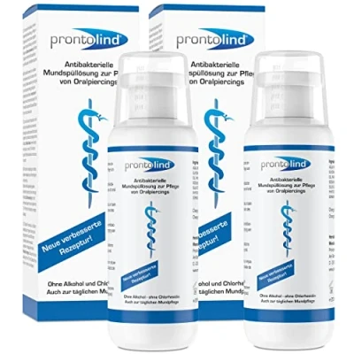 Abbildung von Doppelpack Prontolind Mundspüllösung 250ml Die erste Wahl für Oralpiercings