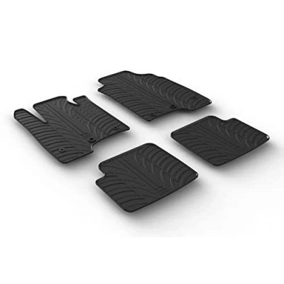 Abbildung von Gledring 0577 Fußmattensatz Gummi vorne und hinten 4 schwarz 750mm 550mm FIAT: Panda III Hatchback