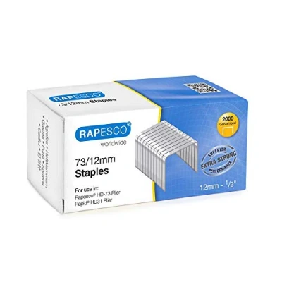 Abbildung von Rapesco 1261 73/12mm verzinkte Heftklammern, 2000 Stück