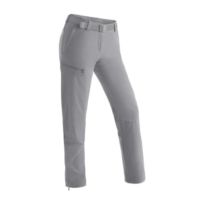 Abbildung von Maier Sports Inara Slim, Damen Wanderhose, Wasserabweisende Outdoorhose für Trekking und Hiking, Enganliegender Schnitt, PFC frei, mSTRETCH pro 4 &amp; Dryprotec, Grau, 23 (W38/L30)