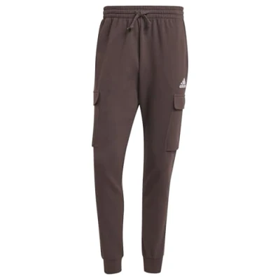 Abbildung von adidas Essentials Fleece Regular Tapered Cargo Pants, Herren Hose, Shadow Brown,