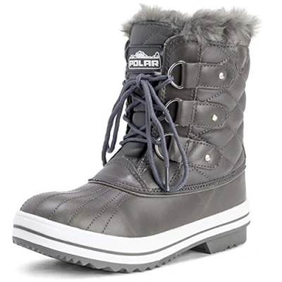 Abbildung von Polar Womens Snow Boot Quilted Short Winter Rain Warm Waterproof Boots 7 GRL40 YC0024