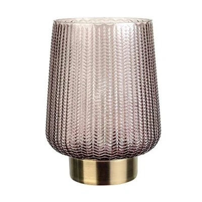 Abbildung von Pauleen 48137 Fancy Glamour mobile Tischleuchte Glas Tischlampe Timerfunktion 6H Batterie Glaslampe ohne Kabel Taupe Glas/Metall