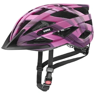 Abbildung von uvex air wing cc leichter Allround Helm für Damen und Herren individuelle Größenanpassung erweiterbar mit LED Licht plum pink 56 60 cm
