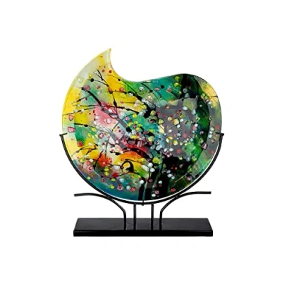 Abbildung von Casablanca Moderne Dekovase mit Rillen Rillenvase Metall hohe Vase für Pampasgras Deko Wohnzimmer Geschenk Geburtstagsgeschenk Farbe: Gold Höhe 55 cm