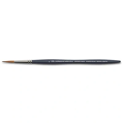 Abbildung von Winsor &amp; Newton 5011206 Professional Aquarellpinsel, Malpinsel für Aquarellfarben mit synthetischen Fasern, ergonomischer Griff, langlebig formstabil, kurze Stiel Rundpinsel Spitz Nr. 6