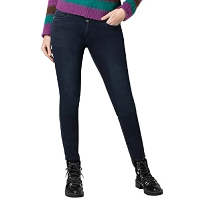 Abbildung von Timezone Damen Slim Enyatz Womanshape Freizeithose, Night Blue Wash, 27W 30L EU