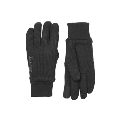 Abbildung von SEALSKINZ Winddichter Allwetter Strickhandschuh Schwarz, M