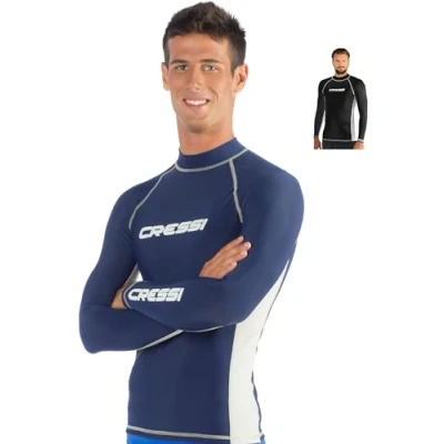Abbildung von Cressi Herren Rash Guard, Protection Solaire UV (UPF) 50+, Blau (Königsblau/Weiß), Gr. XXXL/7