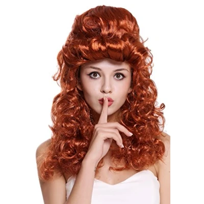 Abbildung von WIG ME UP 90904 ZA131 Perücke Damen Halloween Karneval Barock Renaissance Hochsteckfrisur lang lockig rot