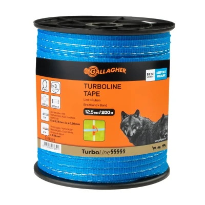 Abbildung von 200 m/12,5 mm Gallagher Weidezaunband TurboLine (blau)