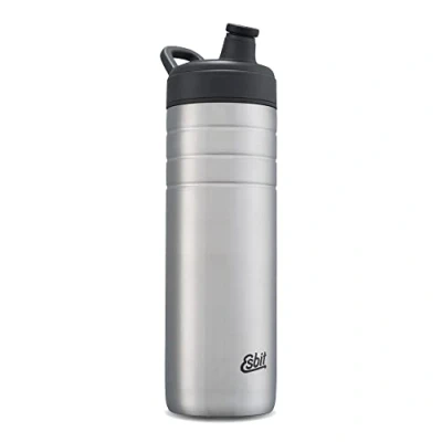 Abbildung von Esbit Sportflasche Majoris Edelstahl Trinkflasche 800 ml mit praktischem Loop Verschluss und Silikon Mundstück