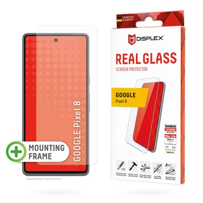 Abbildung von Google Pixel 8 Panzerglas Displex Real Glass 2D Bildschirmschutzfolie für das