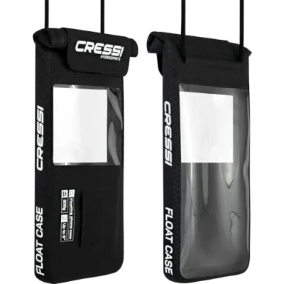 Abbildung von Cressi Unisex Adult Float Floating Dry Phone Case Schwimmende und wasserdichte Abdeckung für Geräte mit Bildschirmen bis zu 6&quot; 200 g, Schwarz, 15 cm