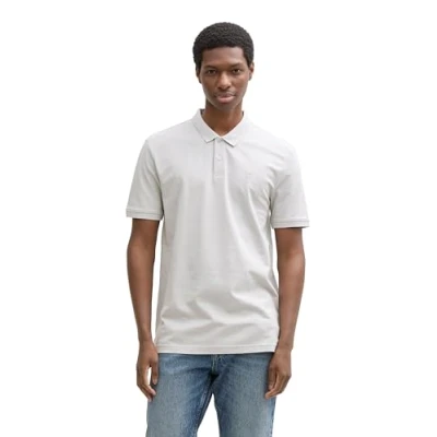 Abbildung von TOM Tailor Denim Poloshirt, Herren, Größe: Medium, Chalk grey