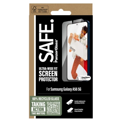 Abbildung von Samsung Galaxy A56 Panzerglas SAFE by PanzerGlass Ultra Wide Fit Screenprotector incl. applicator