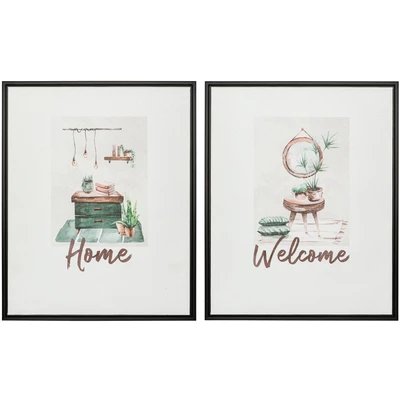 Abbildung von Creativ Home Bild mit Rahmen »Deko &amp; Welcome« 2 Stk. tlg.