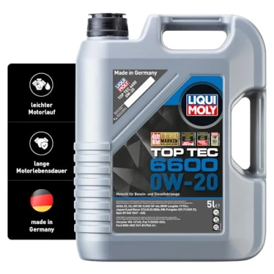 Abbildung von Liqui Moly Top Tec 6600 0W 20 5l Motoröl 21441 BMW: 3 Saloon, Touring, 1 Hatchback, TOYOTA: Avensis III Estate, Auris Verso