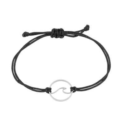 Abbildung von Nuoli® Wellen Armband Damen (verstellbar bis 20cm) Welle Silber für Frauen &amp; Mädchen
