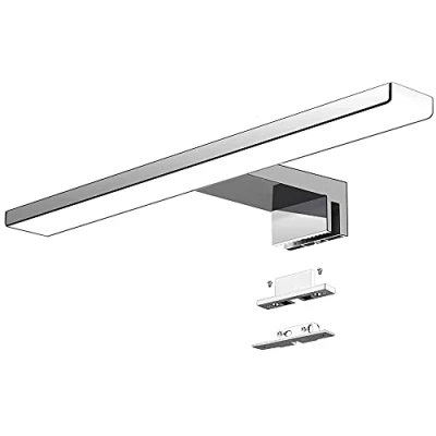 Abbildung von Aogled Led Spiegelleuchte Badezimmer 10W 820LM 40cm 230V 6500K,3 in 1 Klasse II Wasserdicht IP44 Bad Spiegellampe,Kein Flimmern Badlampe Wandbeleuchtung Kaltweiß 400mm