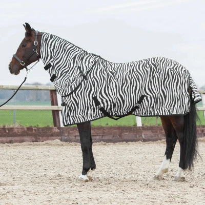 Abbildung von Harry&#039;s Horse Fliegendecke Loser Hals Zebra 135/185