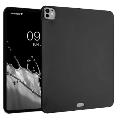 Abbildung von kwmobile Schutzhülle kompatibel mit Apple iPad Pro 13&quot; (2024) Hülle Silikon Tablet Cover Case Schwarz