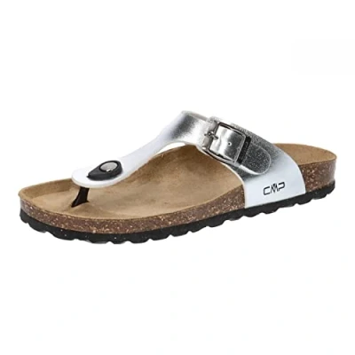 Abbildung von CMP Damen ECO MYMOSA WMN FLIP Flop Pantoffel Sandalen, Silber, 41 EU