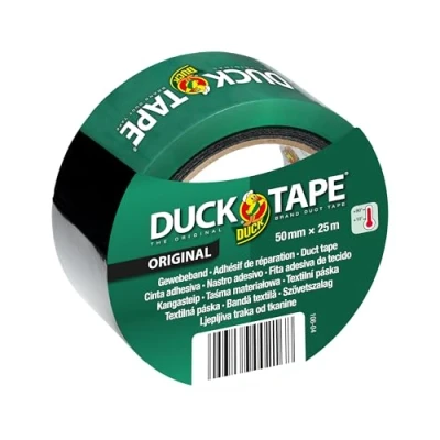 Abbildung von Duck Tape Original Panzertape zum Reparieren, Bündeln und Befestigen, 50 mm x 5 m, Schwarz