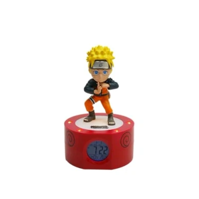 Abbildung von Teknofun Naruto Shippuden Wecker Beleuchteter Retro Bildschirm Digitale Anzeige Programmierbarer Alarm LED Licht 3xAAA Nicht enthalten Für Kinder, Sammler