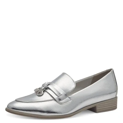 Abbildung von MARCO TOZZI Damen Loafer mit Absatz Elegant Bequem, Silber (Silber), 38 EU