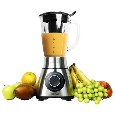 Abbildung von Cecotec Standmixer Power Black Titanium 2000MAX PerfectMix. 2000W maximale Leistung, Messer mit schwarzer Titanbeschichtung, 1,8L, Smoothie Filter, Edelstahl Finish
