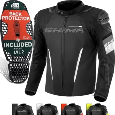 Abbildung von SHIMA Herren Solid 2.0 Motorradjacke, Weiß/Regular, 4XL EU