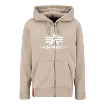 Abbildung von Alpha Industries Basic Hoody Sweatjacke, Herren, Größe: Large, Vintage sand