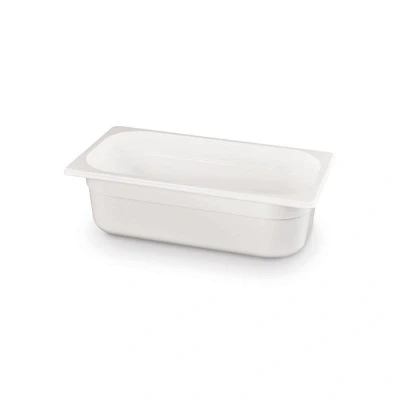 Abbildung von HENDI GN Behälter 1/3 weiß 100 mm Füllmenge: 4 l Polycarbonat Kunststoff 40 bis +110 C, Gastronormbehälter