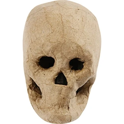 Abbildung von Creativ 592572 Pappmaché Totenkopf, 10 cm
