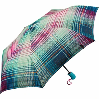 Abbildung von Esprit Taschenschirm Easymatic Light Auf Zu Automatik Cosy Checks Ocean Depths