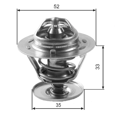 Abbildung von GATES TH12592G1 Kühlwasserthermostat 92 mit Dichtungen ohne Gehäuse FORD: Tourneo Connect, Transit Connect Mk1 Van, Focus Hatchback