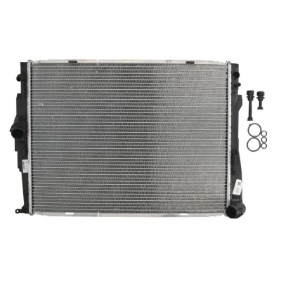Abbildung von NRF EASY FIT 53474 Kühler, Motorkühlung Aluminium 600 458 32 mit Anbauteilen Kühlrippen gelötet BMW: 3 Coupe, 1 Hatchback, Saloon
