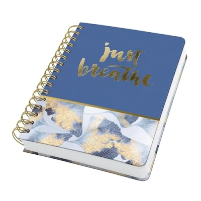 Abbildung von Sigel JN627 Spiralblock A5 dotted, Notizblock Bullet Journal Jolie, starkes 120g Papier, 240 Seiten, gold, blau, vegan, aus nachhaltigem Papier hergestellt