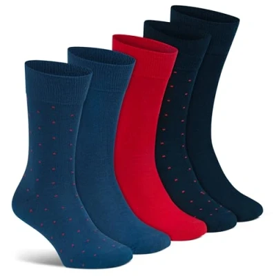 Abbildung von ALL ABOUT SOCKS 5er Pack atmungaktive, hochwertige Socken aus Baumwolle für Herren &amp; Damen Größe 39 42 Farbe: rot gepunktet
