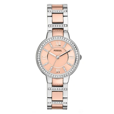 Abbildung von Fossil Virginia Uhr Rose goldcoloured, Damen, Größe: One Size, gold coloured