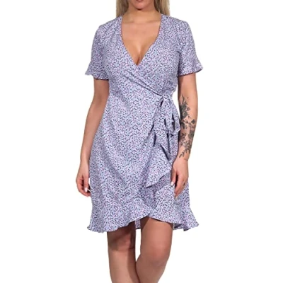 Abbildung von ONLY Onlolivia WRAP Dress Freizeitkleid, Damen, Größe: 36, Chinese violet