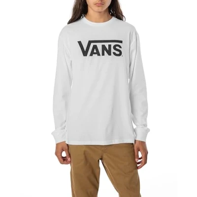 Abbildung von Vans Herren Classic Ls T Shirt, Weiß schwarz, XL